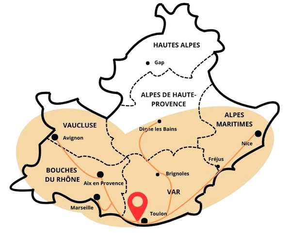 Carte PACA zone d'intervention